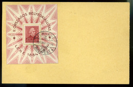 92674 BUDAPEST 1934. LEHE Blokk Levelezőlapon - Used Stamps