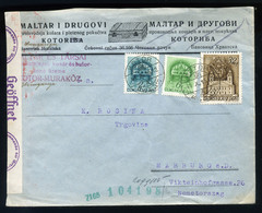 93017 KOTOR / KOTORI/ KOTORIBA 1941. Cenzúrázott, Céges Levél Marburgba Küldve  /  KOTOR 1941 Cens. Corp. Letter To Marb - Oblitérés