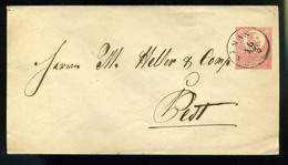 92997 NÁNAS 1872. 5kr-os Díjjegyes Boríték Pestre Küldve  /  NÁNAS 1872 5kr Stationery Cov. To Pest - Used Stamps
