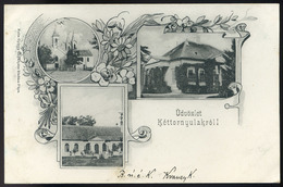 91508 KÉTTORNYÚLAK (PÁPA) 1903. Régi Képeslap, Postaügynökségi Bélyegzéssel  /  KÉTTORNYÚLAK 1903 Vintage Pic. P.card Po - Hongrie