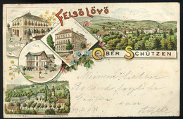 91520 FELSŐLÖVŐ / Oberschützen 1897!  Burgenland. Régi Litho Képeslap  /  FELSŐLÖVŐ 1897! Burgerland. Litho Vintage Pic. - Sonstige & Ohne Zuordnung