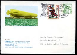 Bund PU113 B2/006 Privat-Umschlag ZEPPELIN LZ4 Gebraucht Frankfurt 1983  NGK 4,00 € - Privé Briefomslagen - Gebruikt