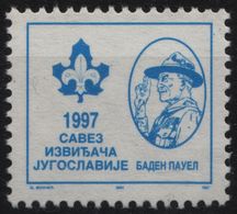 SCOUT SCOUTS - LABEL CINDERELLA VIGNETTE - Yugoslavia Serbia 1997 / Robert Baden-Powell - Gebraucht