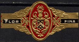 Flor Fina - Coat Of Arms - CIGAR Label Vignette - Etiquetas