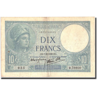 France, 10 Francs, 10 F 1916-1942 ''Minerve'', 1940, 1940-11-07, TB+, KM:84 - 10 F 1916-1942 ''Minerve''
