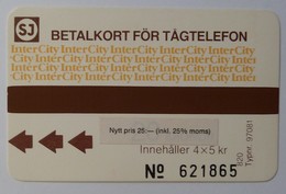 Sweden - Train Card - InterCity - 1st Issue - Value Adjusted - 97081 - RRR - Schweden