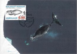 GROENLAND CARTE MAXIMUM  NUM.Yvert 270 Mammifere Marin Baleine - Cartes-Maximum (CM)