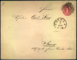 1862, 1 Silbergroschen Ganzsachenumschlag Im Großformat Ab GERA Nach Jena. (ME 450,-) - Cartas & Documentos