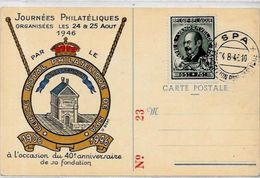 Delcampe - CPA Premier Jour Carte Philatélique Belgique 1946 Dos Vierge - Briefmarken (Abbildungen)