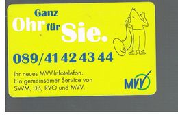 GERMANIA (GERMANY) -  1998 -  MVV   - RIF.   138 - Publicité