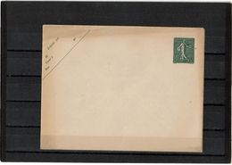 CTN27 - ENV. SEMEUSE LIGNEE 15c 147x112  DATE 841 3 BORDS DECOLORES - Standard Covers & Stamped On Demand (before 1995)