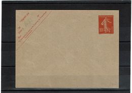 CTN27 - ENVELOPPE SEMEUSE CAMEE 10c 123x96 DATE 925 RENVERSEE - Standard Covers & Stamped On Demand (before 1995)