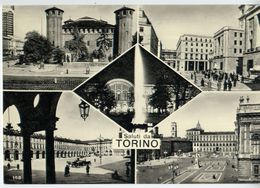 TORINO Saluti Da Torino Gruss Aus Stazione Porta Nuova Castello Piazza Perfetta NV RARA Railway Station Chemin De Fer - Stazione Porta Nuova
