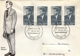 BR+ Brasilien 1964 Mi 1062 John F. Kennedy (ÙNICO / UNIKAT) - Covers & Documents