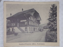 CPA-CP - SUISSE - FAULENSEE - Gasthof-Pension Adler, Restaurationsgarden & Dorf Faulensee - Lens