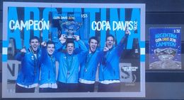 Argentina 2017 ** HB Y Sello. Campeones Copa Davis 2016. TENIS. - Blocks & Sheetlets