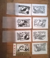 Chinese Paper-cuts / 7 Découpis / Papier Découpé Finement Pandas - Papier Chinois