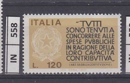 ITALIA REPUBBLICA, 1977	Pagare Le Tasse L. 120 Nuovo - 1971-80:  Nuovi