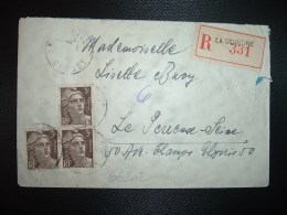 LR TP M. DE GANDON 3F X3 OBL.15-4-46 LA COURTINE CREUSE (23) - Posttarife