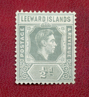 Leeward Islands 1938-1951 GVI ½d Grey MH - Leeward  Islands