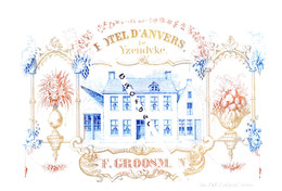 IJzendijke - Porseleinkaart Hotel D'Anvers (lithografie Gyselynck - Gent) - Sluis