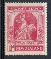 New Zealand 1920 1p Victory Stamp Issue #166  MH - Neufs