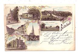 2150 BUXTEHUDE, Lithographie, 1898, Hase & Igel, Peper's Hotel, Breite Strasse, Baugewerkschule, Moorthor, Panorama - Buxtehude