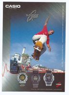 CPM Publicitaire Montres CASIO G SHOCK Ligne Sport Skate Bord - Ed Hot Card Asie - Mode