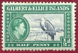Gilbert & Ellice Islands 1939 GVI ½d Blue & Green Great Frigate Bird MH - Gilbert & Ellice Islands (...-1979)