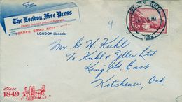 1959 , CANADÁ , " THE LONDON FREE PRESS " , SOBRE COMERCIAL CIRCULADO , MAT. LONDON ONT. - Cartas & Documentos