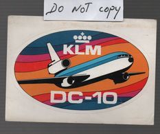 AUTOCOLLANT KLM DC-10 - Stickers