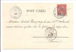 Madagascar Miarinarivo Cad Bleu1903>La Seyne-sur-Mer/ Var. Cp Port-Saïd - Covers & Documents