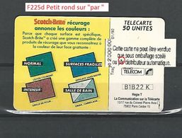 VARIÉTÉS FRANCE TÉLÉCARTE PUBLICITÉ 01 / 92  SCOTCH-BRITE  50 U F225  GEM1A + " F225d " UTILISÉE - Varietà