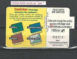 VARIÉTÉS FRANCE TÉLÉCARTE PUBLICITÉ 01 / 92  SCOTCH-BRITE  50 U F225  GEM1A + " F225d " UTILISÉE - Variëteiten
