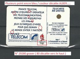 VARIÉTÉS FRANCE TÉLÉCARTE ALBERTVILLE 92 06 / 91 JEUX OLYMPIQUE HIVER  PATINEUSE   50 U SC4  F161 UTILISÉE - Fehldrucke