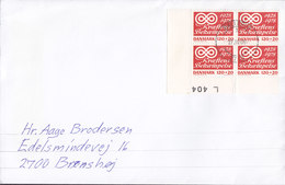 Denmark BALLERUP 2006 Cover Brief 'L 404' 4-Block Cancer Fight Krebs Bekämpfung - Blocks & Sheetlets