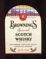 Etiquette De Scotch Whisky   - Red Seal   Browning's  -  Ecosse  (Petit Modèle) - Whisky