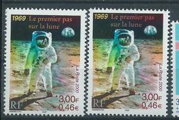 [20] Variétés : N° 3355 Premier Pas Sur La Lune Et 1969 Doublé + Normal ** - Ungebraucht