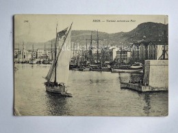 FRANCIA FRANCE NICE NIZZA Tartane Au Port Barque CPA Old Postcard - Maritiem Transport - Haven