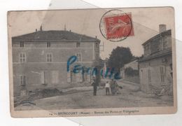 55 MEUSE - CP ANIMEE SPINCOURT - BUREAU DES POSTES ET TELEGRAPHES - NAUDIN EDIT. LONGUYON N° 14 - CIRCULEE 1914 - Spincourt