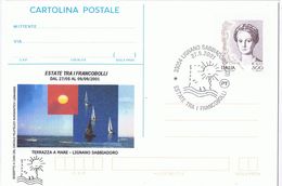 Delcampe - Busta + Cartolina Postale + Cartolina : Manifestazione Filatelica Lignano Sabbiadoro 2001 - Demonstrationen