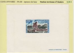 Cote D Ivoire - Epreuve De Luxe - PA60 - Station Terrienne D Akakro - Côte D'Ivoire (1960-...)