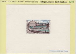 Cote D Ivoire - Epreuve De Luxe - N°348 - Village Lacustre De Bletankoro - Ivory Coast (1960-...)
