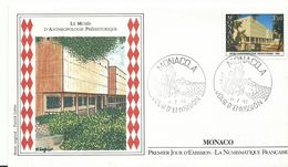 Lettre 1er Jour Monaco1983  Le Muséed'anthropologie Prehistorique - Storia Postale