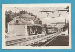 CPSM - Chemin De Fer Arrivée D'un Train En Gare De JOUY 28 - Jouy