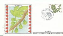 Lettre 1er Jour Monaco1983  Les Saisons 1 - Cartas & Documentos