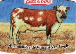 MAGNETS    ELLE&VIRE  VACHE A LA MANIERE DE VINCENT VAN GOGH - Publicidad