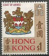 Hong Kong  - 1968 Coat Of ARMS $1 (glazed Ordinary Paper)  MNH **   SG 254b - Nuovi