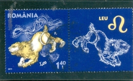2011 ROUMANIE Y & T N° 5513 ( O ) Lion ( Timbre + Vignette) - Used Stamps