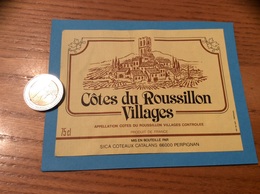 Etiquette De Vin « Côtes Du Roussillon Villages - SICA COTEAUX CATALANS - PERPIGNAN (66)» - Languedoc-Roussillon